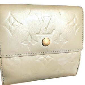 Louis Vuitton Olive Green Monogram Vernis Compact Wallet